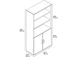 Bush Business Furniture Westfield 73"H 5-Shelf Bookcase with Adjustable Shelves, Mocha Cherry Wood (SRC103MR)
