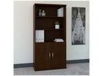 Bush Business Furniture Westfield 73"H 5-Shelf Bookcase with Adjustable Shelves, Mocha Cherry Wood (SRC103MR)