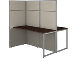 Bush Business Furniture Easy Office 66"H x 60"W 2 Person Back to Back Cubicle Panel Workstation, Mocha Cherry (EODH460MR-03K)