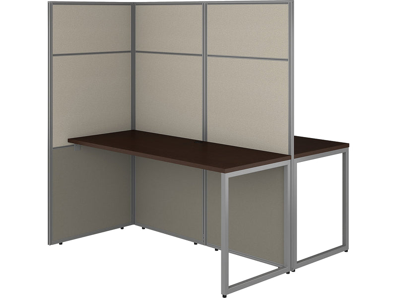 Bush Business Furniture Easy Office 66"H x 60"W 2 Person Back to Back Cubicle Panel Workstation, Mocha Cherry (EODH460MR-03K)