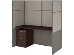 Bush Business Furniture Easy Office 66"H x 61"W Cubicle Panel Workstation, Mocha Cherry (EODH26SMR-03K)