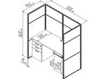Bush Business Furniture Easy Office 66"H x 61"W Cubicle Panel Workstation, Mocha Cherry (EODH26SMR-03K)