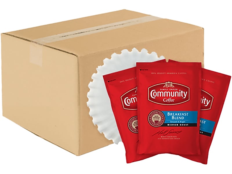 Community Coffee Breakfast Blend Ground Coffee, Medium Roast, 40/Carton (15505)