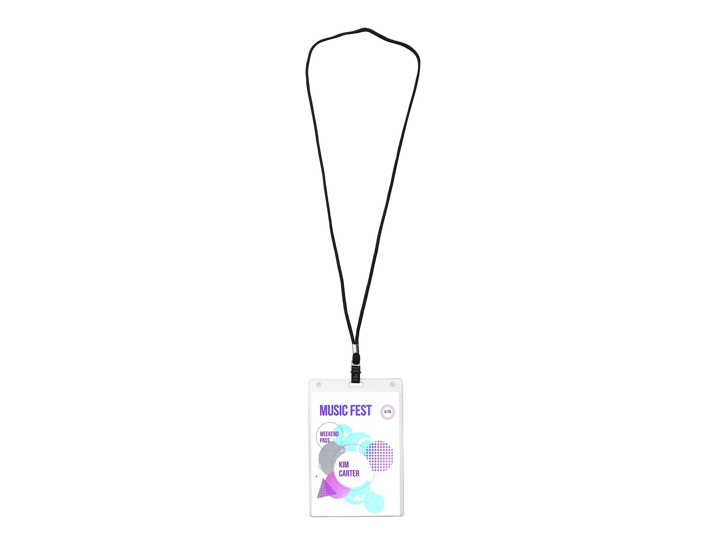 Avery ID Badge Holder with Lanyard, Clear, 25/Pack (8520)