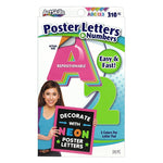 ArtSkills 2.5" Text Letters and Numbers, Assorted Neon Colors, 310/Pack (PA-1464)