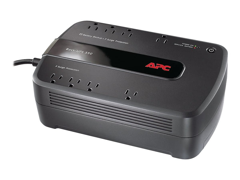 APC Back-UPS ES 550 VA UPS, 8 Outlets, Black (BE550G)