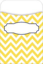 Barker Creek Nautical Chevron Peel & Stick Library Pockets, 5.125" x 3.5", 30/Pack (1232)