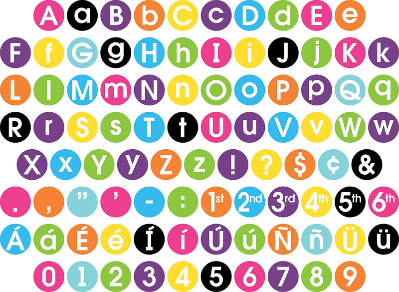 Barker Creek Happy  3.25" Letters and Numbers, Multicolored, 210/Pack (1721)