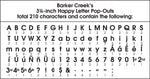 Barker Creek Happy  3.25" Letters and Numbers, Multicolored, 210/Pack (1721)