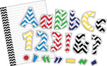 Barker Creek Chevron  4" Letters and Numbers, Multicolored, 305/Pack (5000)