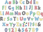 Barker Creek Chevron  4" Letters and Numbers, Multicolored, 305/Pack (5000)