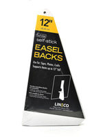 Lineco Single Wing Self-Stick Easel Backs, Size 12", White, 100 Per Pack (PK4-L328-1232)