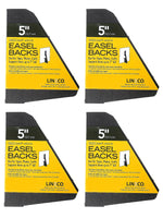 Lineco Single Wing Self-Stick Easel Backs, Size 5", Black, Pack of 100 (PK4-328-3334)