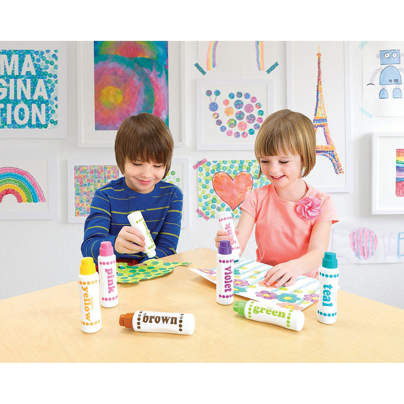 Do-A-Dot Art Washable Art Marker, Sponge Tip Applicator, Brilliant Colors, Pack of 6 (DAD103)