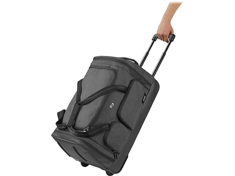 Solo New York Leroy Rolling 22" Polyester Telescoping Travel Duffel with Wheels, Gray (USLUBN98010)