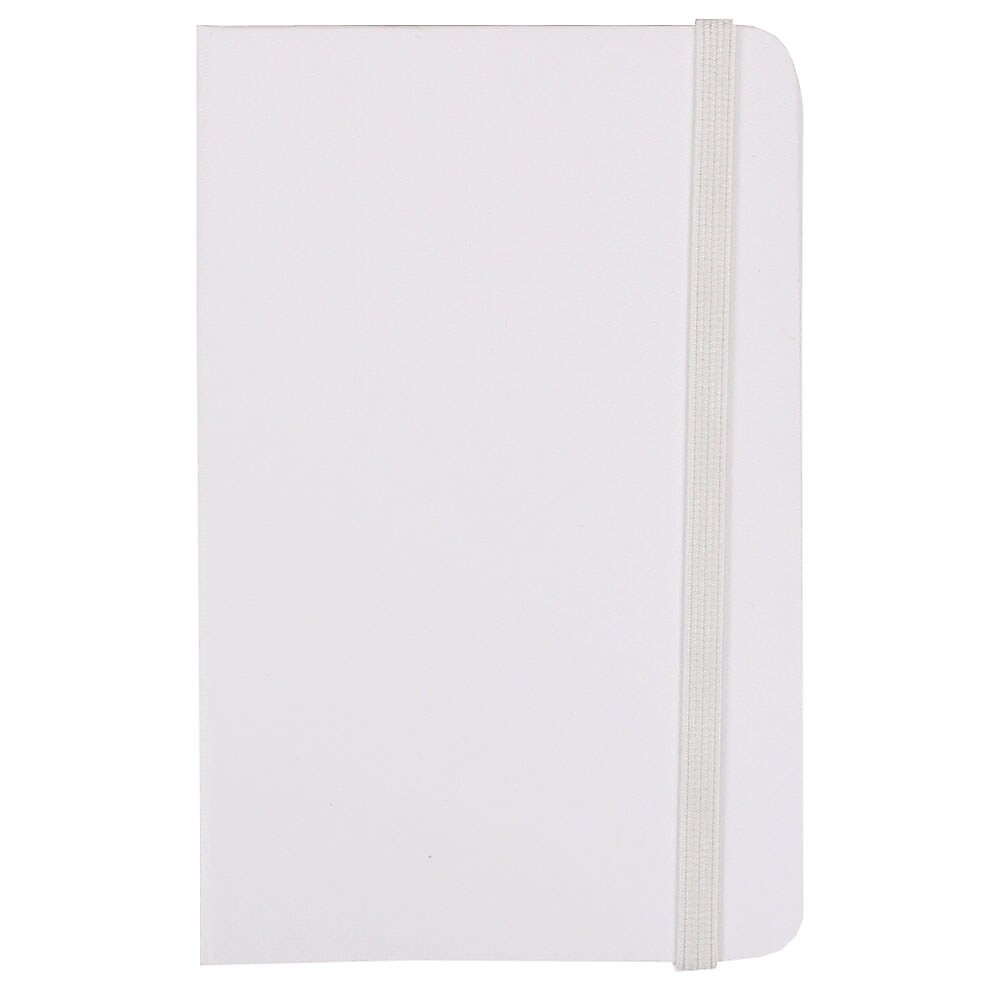 JAM Paper 1-Subject Pocket Notebook, 3.75" x 5.625", Narrow Ruled, 100 Sheets, White (340526606)