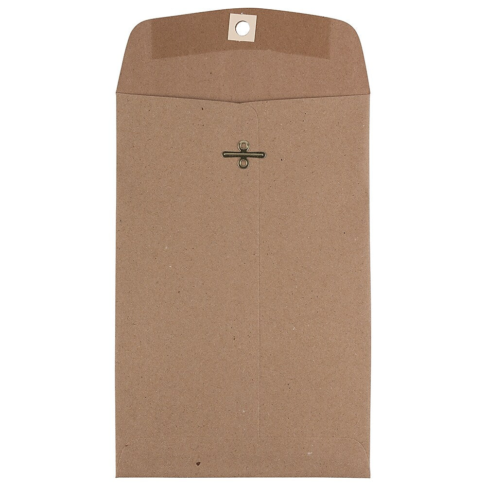 JAM Paper 6 x 9 Kraft Open End Catalog Envelopes with Clasp Closure, Brown Kraft Paper Bag, 100/Pack (563120844B)