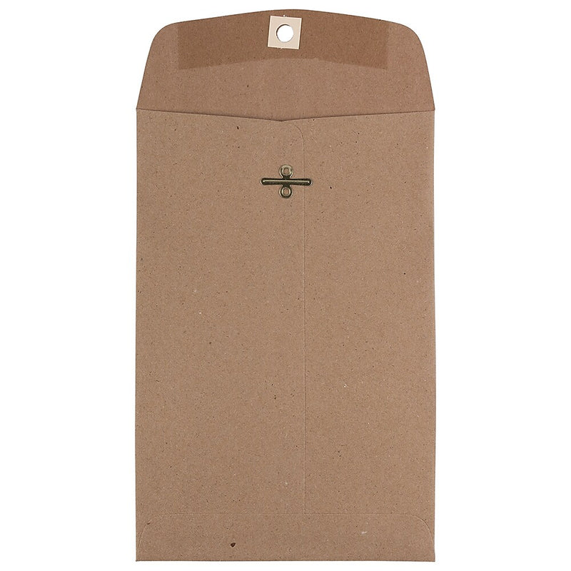 JAM Paper 6 x 9 Kraft Open End Catalog Envelopes with Clasp Closure, Brown Kraft Paper Bag, 100/Pack (563120844B)