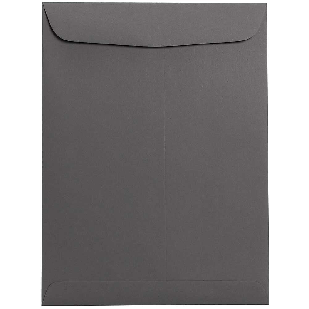JAM Paper 9 x 12 Open End Catalog Envelopes, Dark Grey, 100/Pack (21285783)