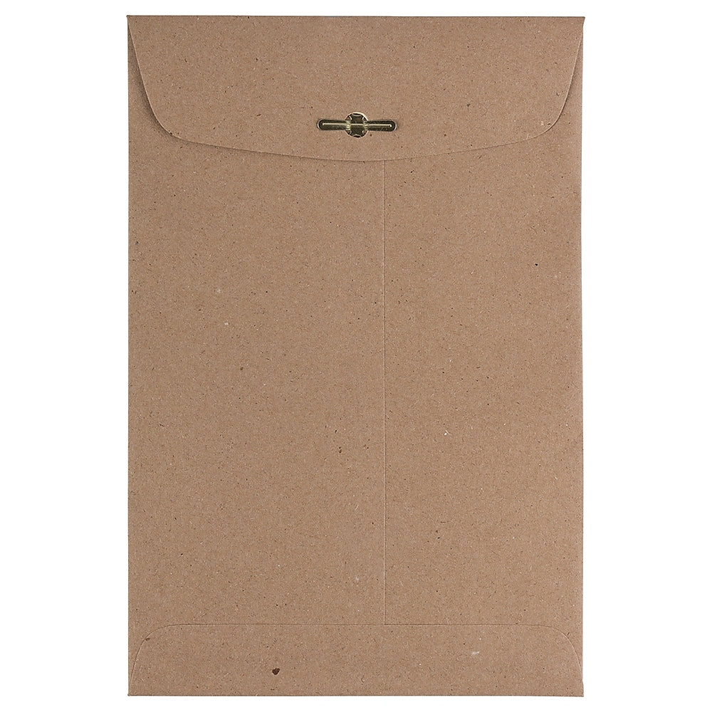 JAM Paper 6 x 9 Kraft Open End Catalog Envelopes with Clasp Closure, Brown Kraft Paper Bag, 25/Pack (563120844)