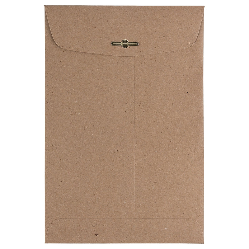 JAM Paper 6 x 9 Kraft Open End Catalog Envelopes with Clasp Closure, Brown Kraft Paper Bag, 25/Pack (563120844)