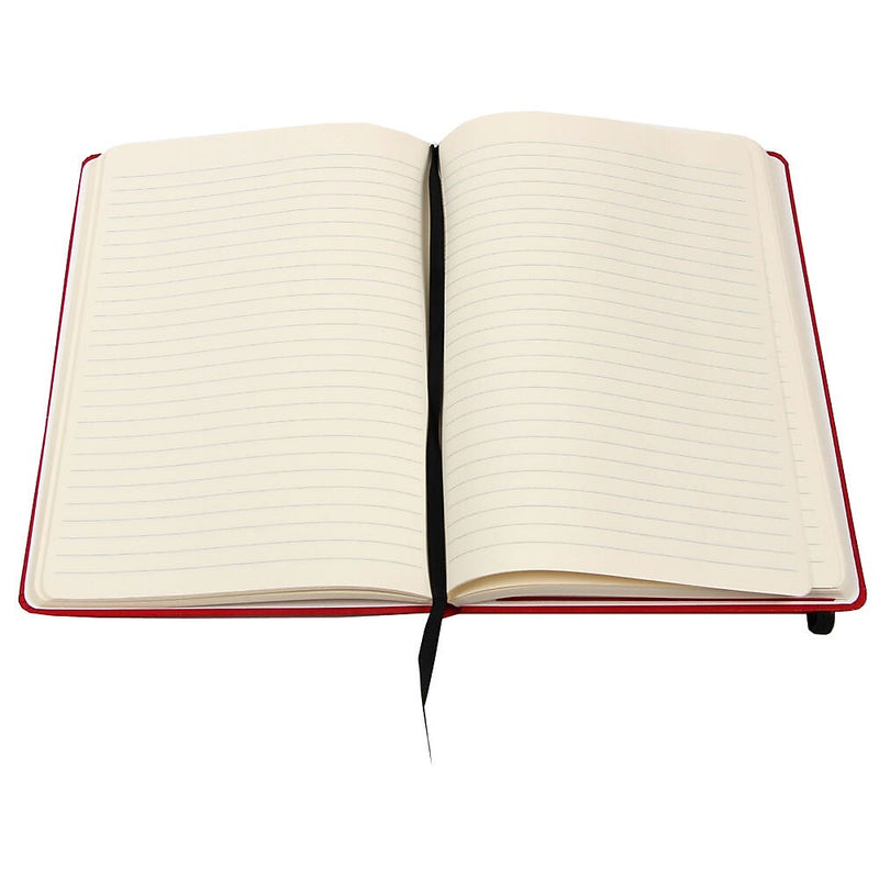 JAM Paper 1-Subject Pocket Notebook, 5.875" x 8.5", Narrow Ruled, 100 Sheets, Red (340526610)