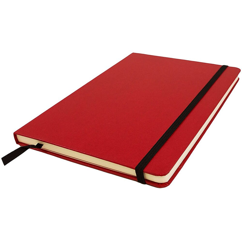 JAM Paper 1-Subject Pocket Notebook, 5.875" x 8.5", Narrow Ruled, 100 Sheets, Red (340526610)