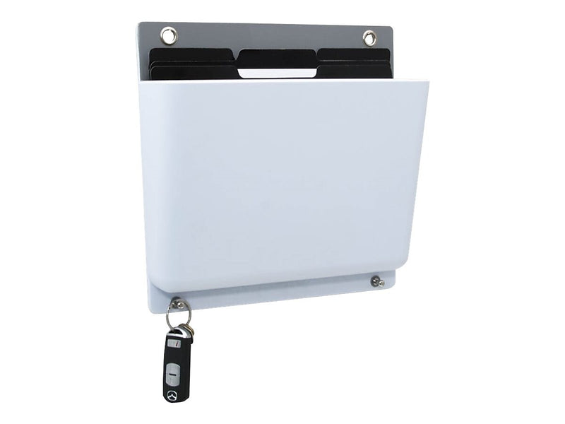Advantus Fusion Single-Pocket Polypropolyne Hanging Wall File, White/Gray (37597)