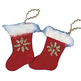 S&S Worldwide Christmas Stockings Craft Kit, 18/Pack