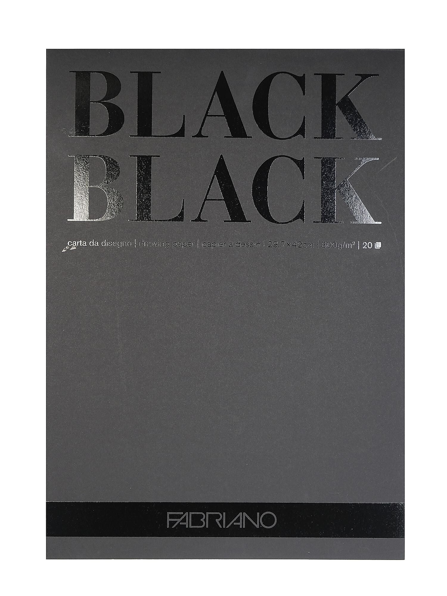 Fabriano Black Black Pads, 11.75" x 16.5", Black, 20 pages (71-16100392)
