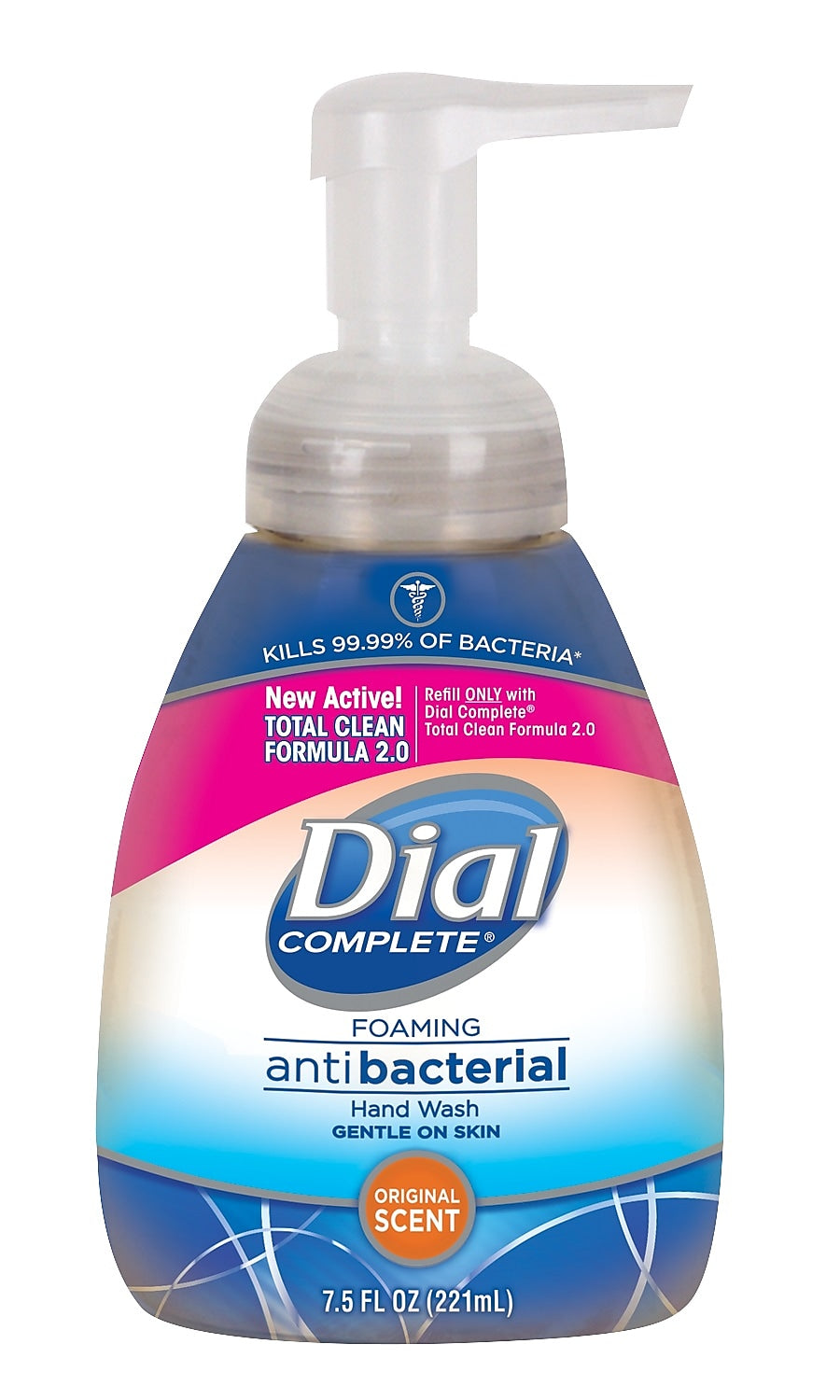 Dial Complete Antibacterial Foaming Hand Soap, Original, 7.5 Ounce (02725/02936)