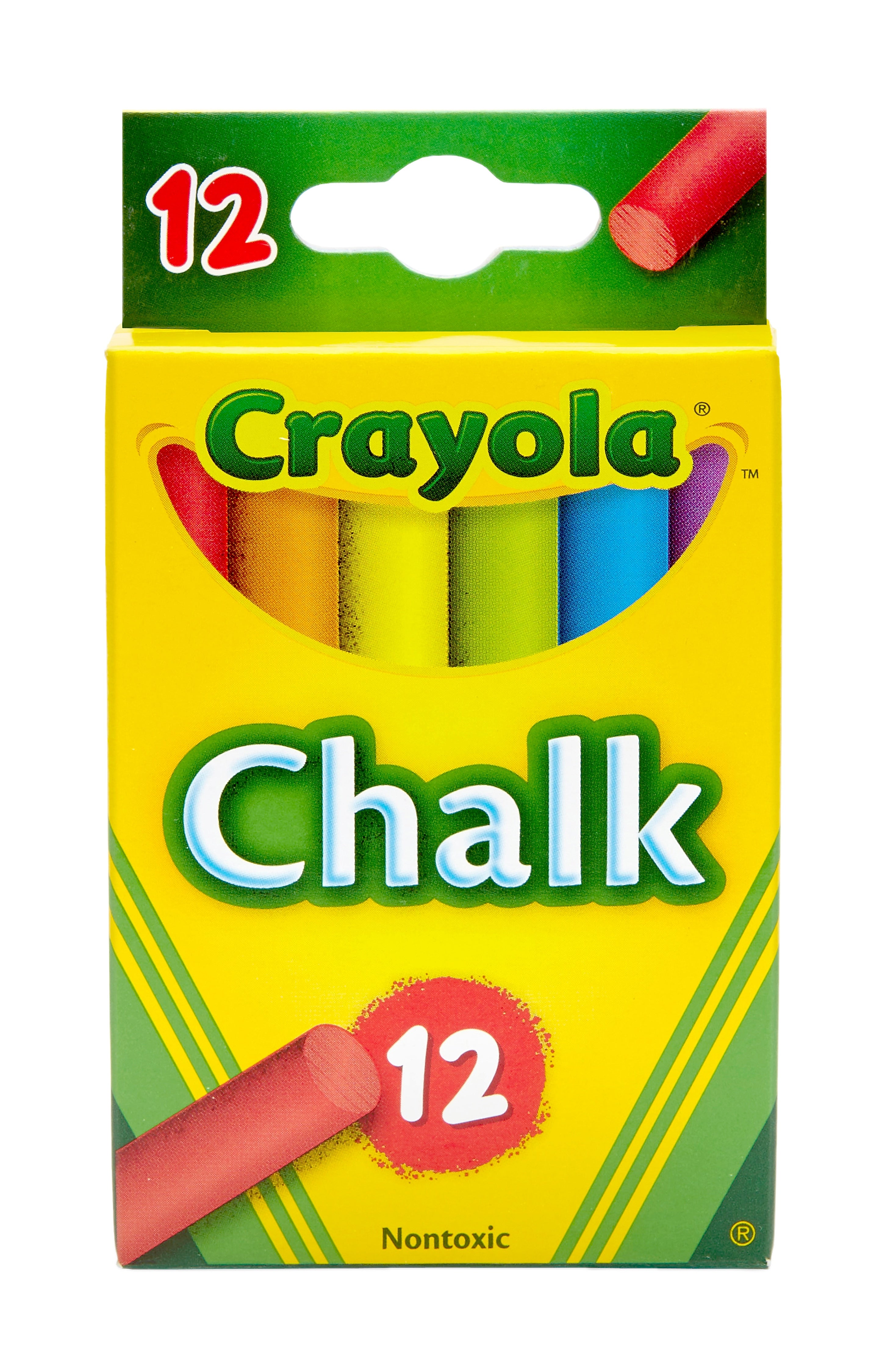 Crayola Drawing Chalk, Assorted Colors, 12/Box (51-0816)