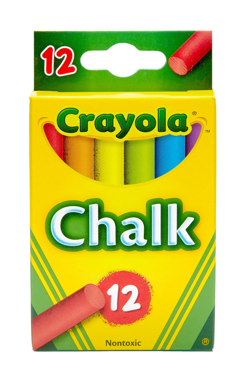 Crayola Drawing Chalk, Assorted Colors, 12/Box (51-0816)