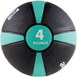 Gofit Medicine Ball, Black/Green (GF-MB4)