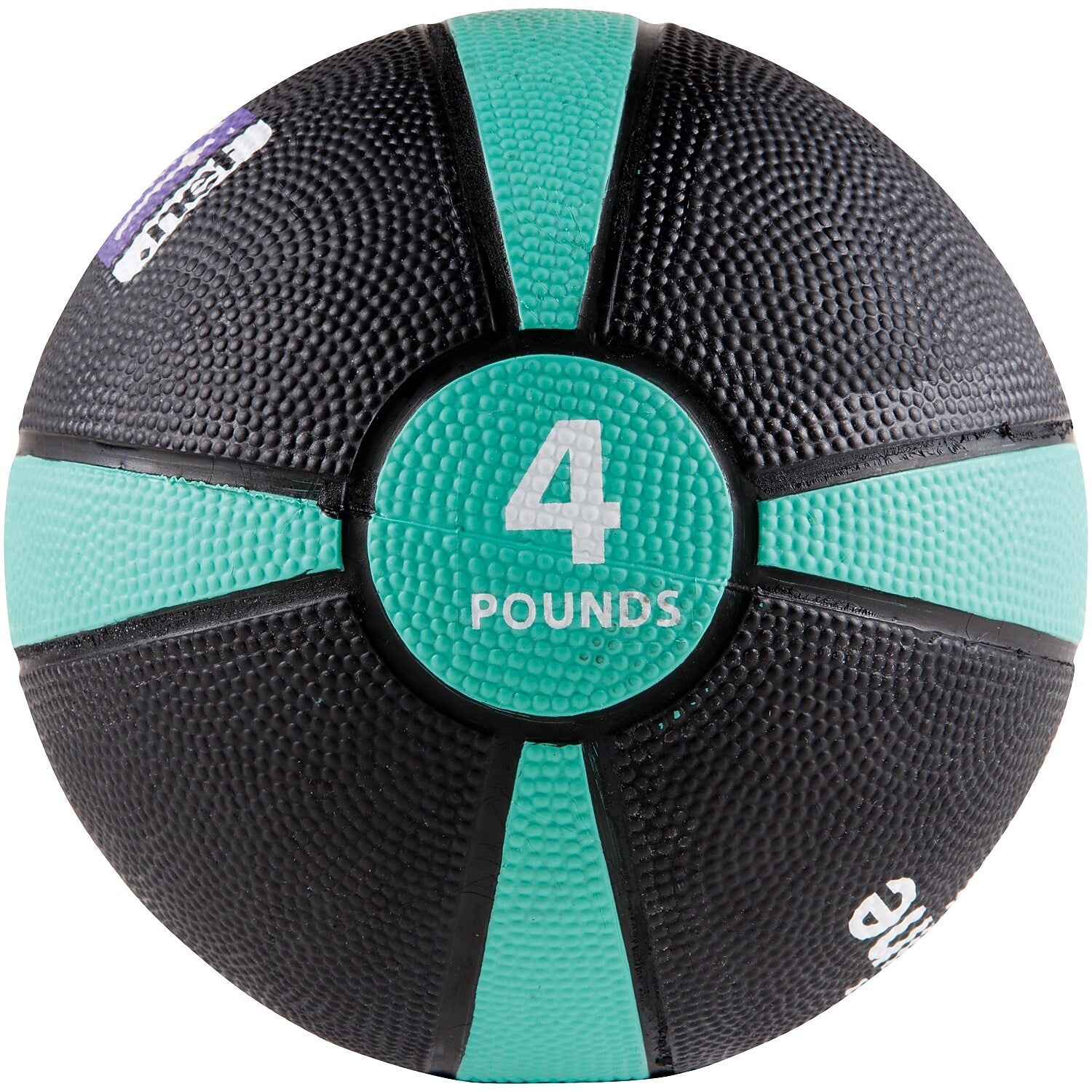 Gofit Medicine Ball, Black/Green (GF-MB4)
