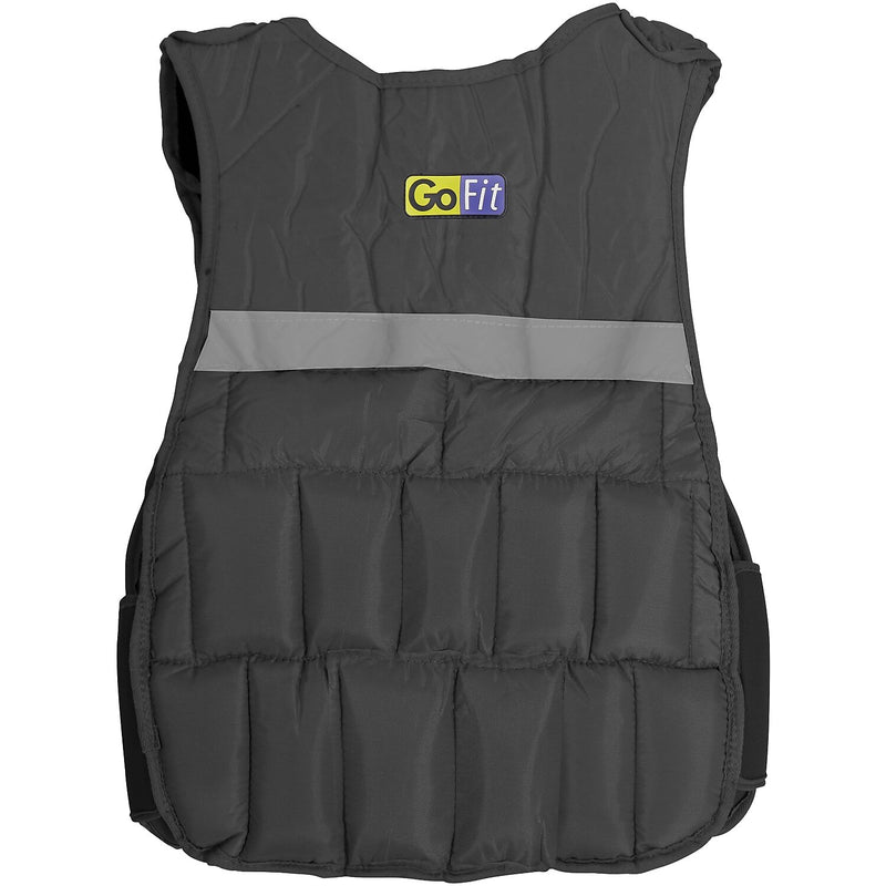 Gofit White Unisex Adjustable 10lb. Weighted Vest, Black (GF-WV10)