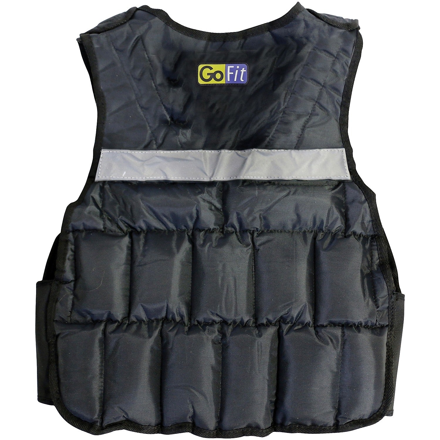 Gofit Black Unisex Adjustable 20lb. Weighted Vest, Black (GF-WV20)