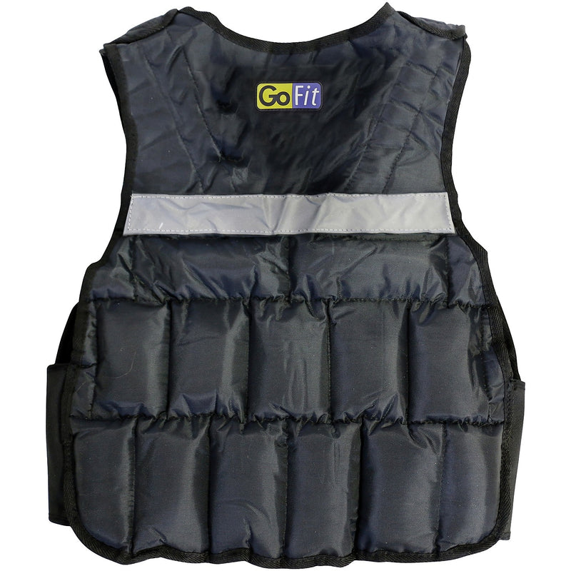 Gofit Black Unisex Adjustable 20lb. Weighted Vest, Black (GF-WV20)