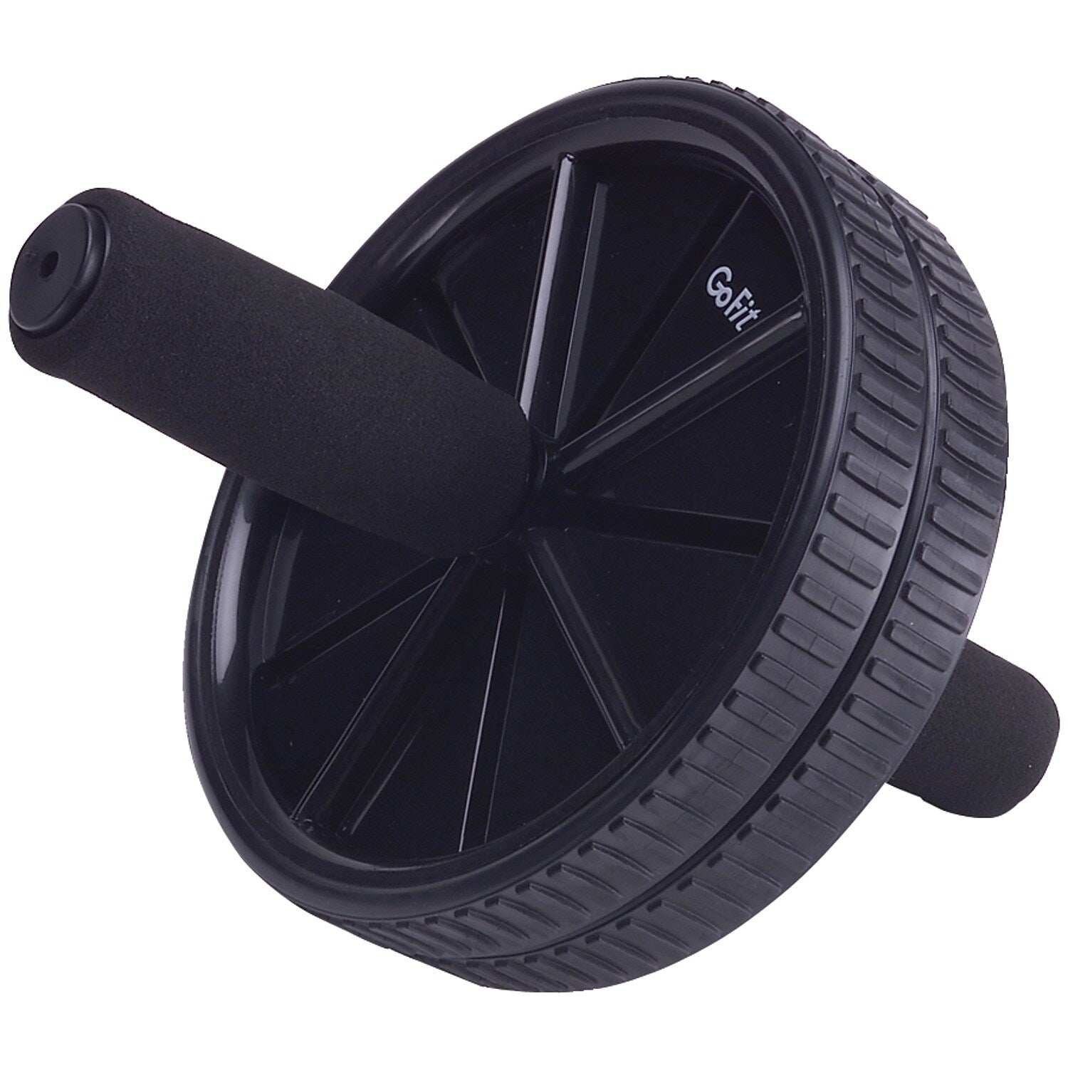 Gofit Black Deluxe Exercise Wheel, Black (GF-DEW)
