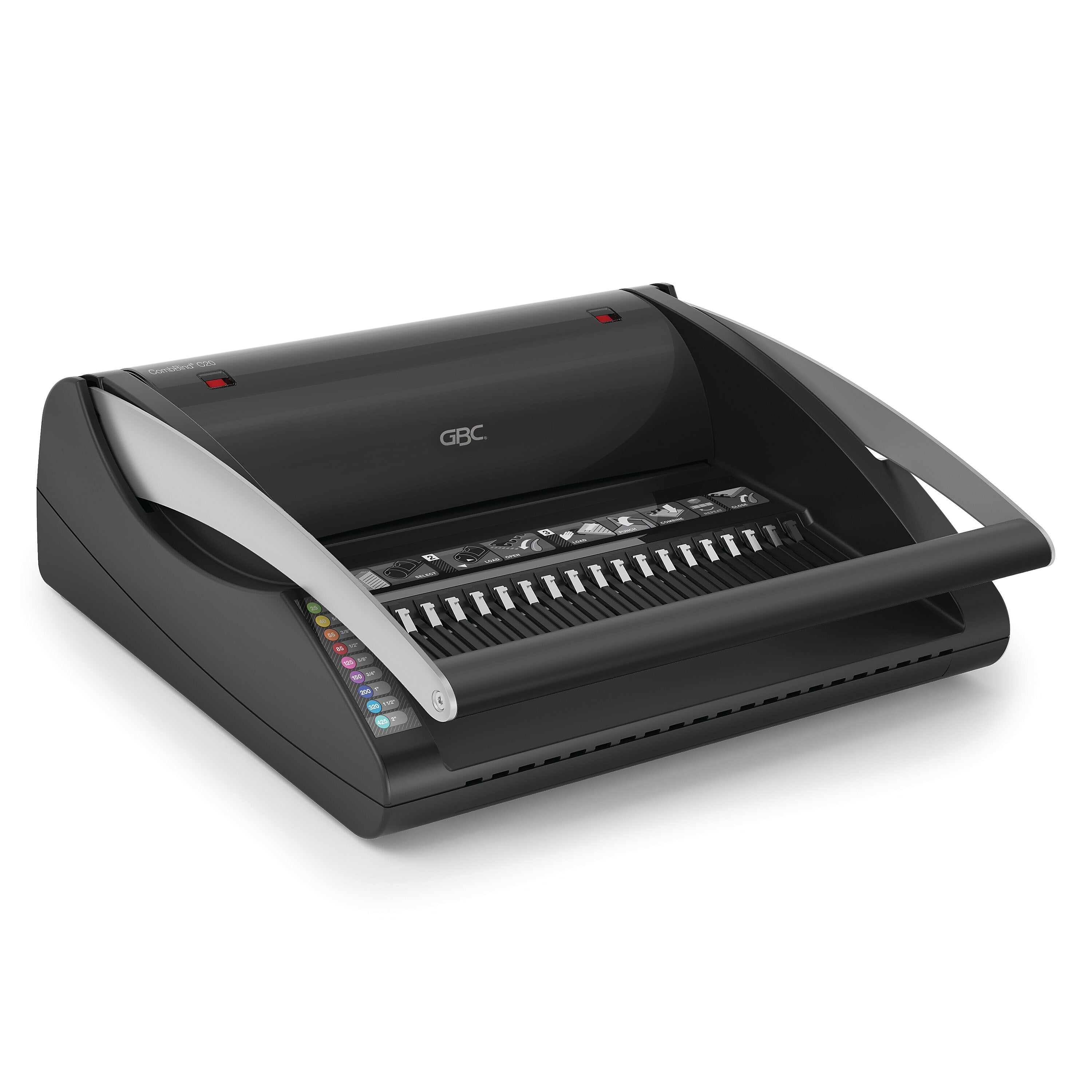 Swingline CombBind C20 Comb Binding Machine, 330 Sheet Capacity, Black (SWI7706172)