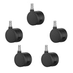 Union & Scale™ Plastic Casters, Black, 5/Pack (55542)