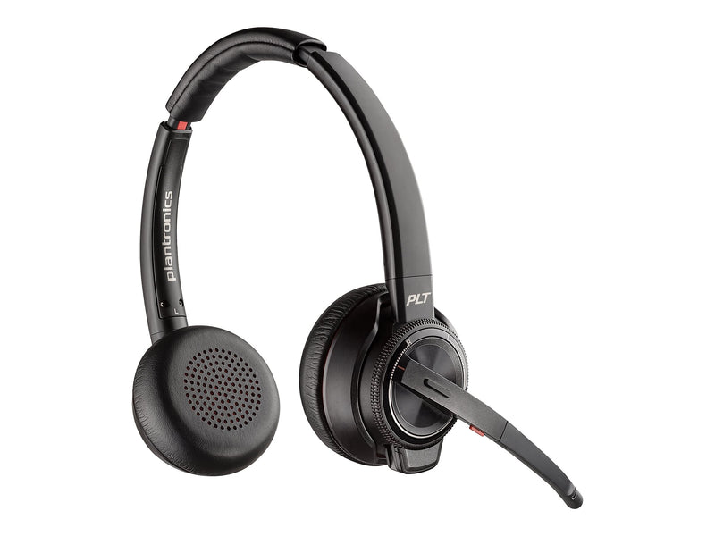 Poly Savi S8220 Spare Wireless Noise Canceling Stereo Headset, Over-the-Head, Black (85T31AA#ABA)