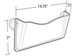 Azar 1-Pocket Poly Letter/Legal Size Wall File, Clear, 4/Box (250055)