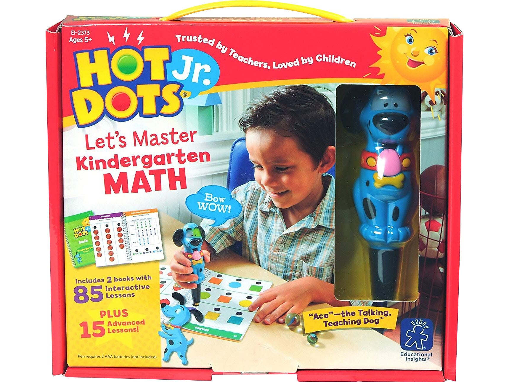 Educational Insights Hot Dots Jr. Let's Master Kindergarten Math Set, 5-6 Ages (EI-2373)