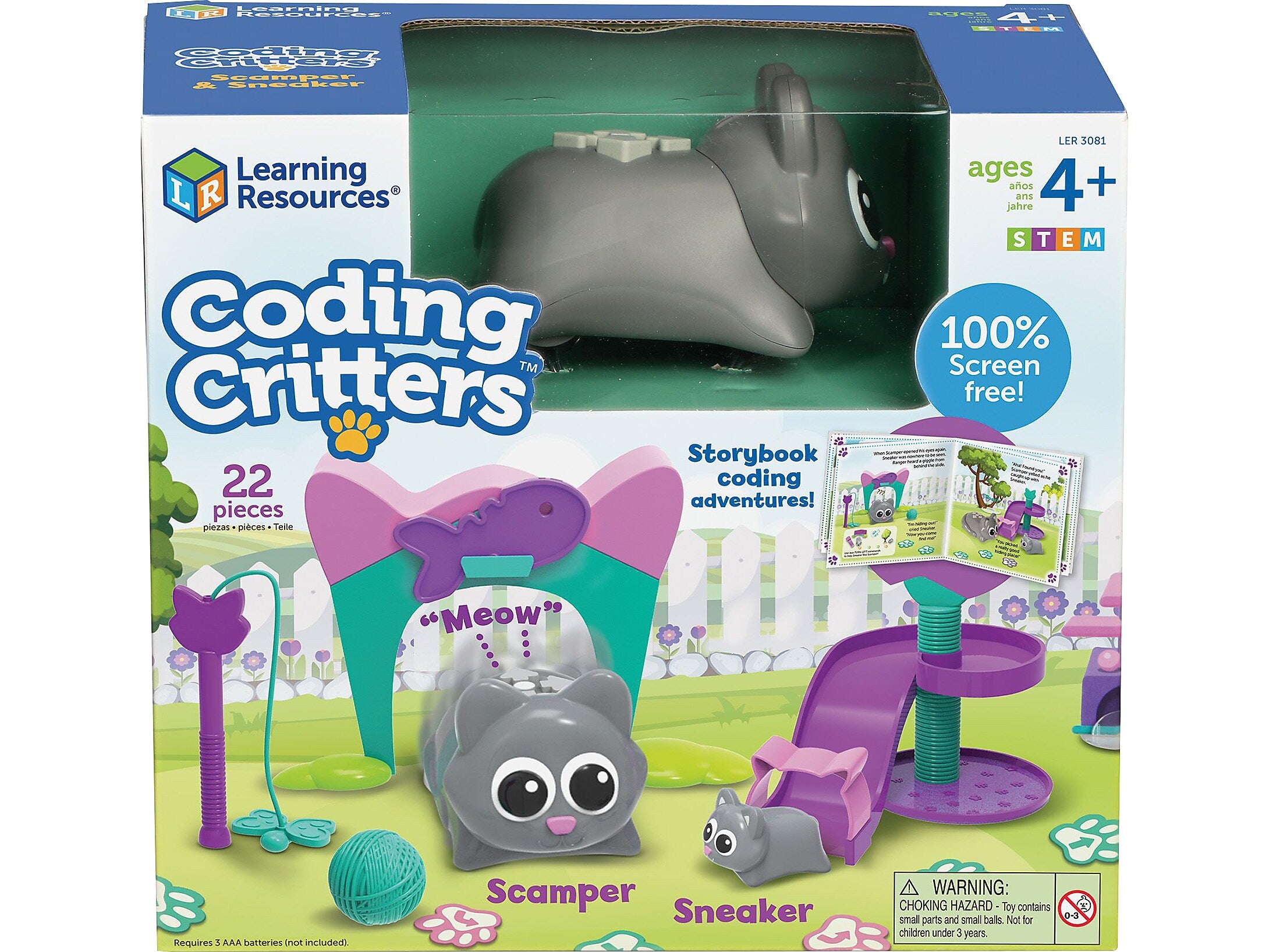Learning Resources Coding Critters Scamper & Sneaker, 22 Pieces/Set (LER3081)