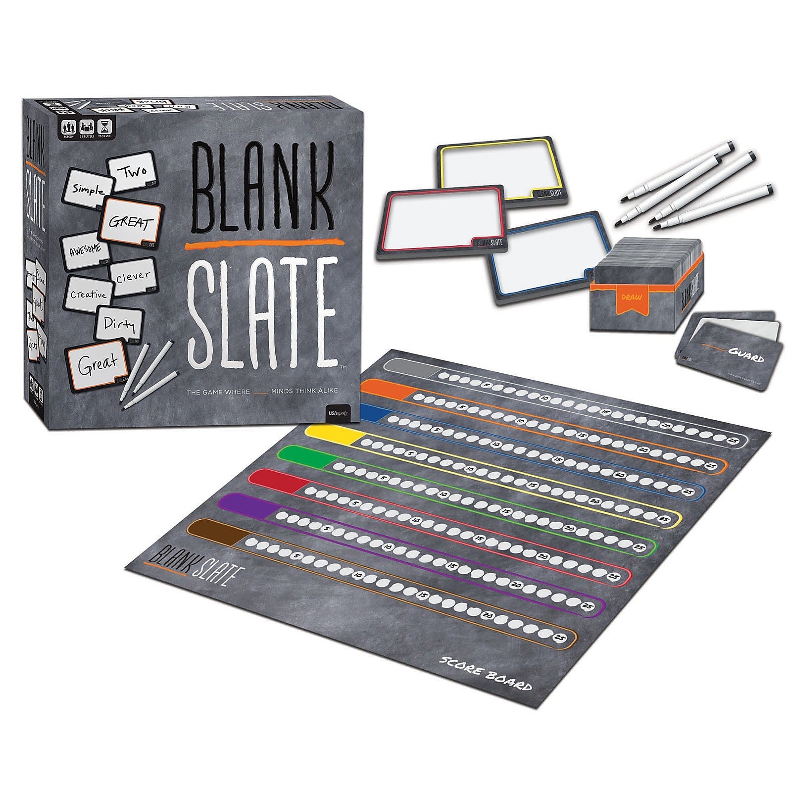 USAopoly Blank Slate Board Game, Ages 8+ (USABL123537)