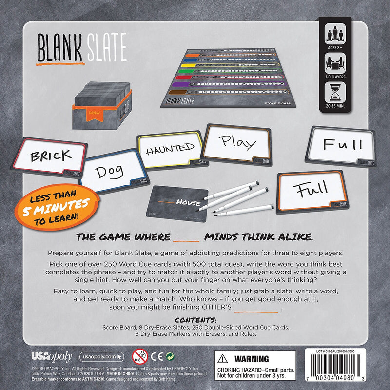 USAopoly Blank Slate Board Game, Ages 8+ (USABL123537)