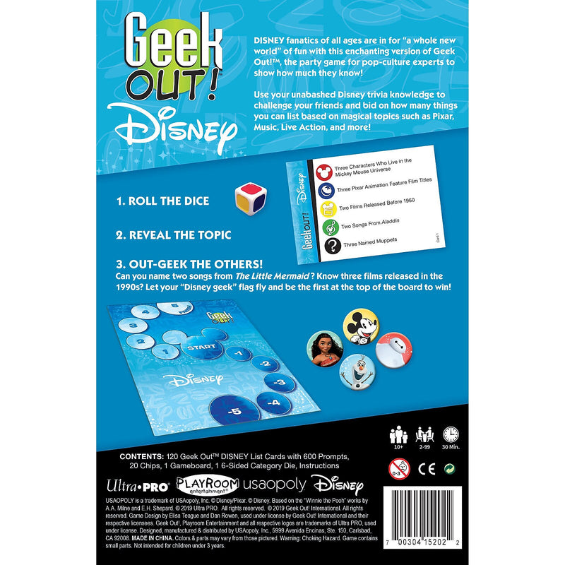 USAopoly Disney Geek Out Board Game, Ages 10+ (USAGO004000)
