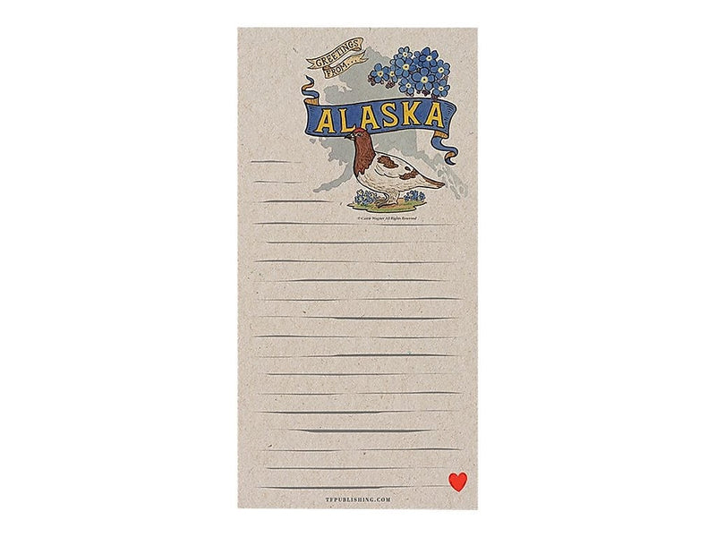TF Publishing Alaska Memo Pad, 4" x 8", Multicolor, 26 Sheets/Pad, 1 Pad/Pack (99-ALASMP)