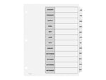Avery Ready Index Table of Contents Paper Dividers, Jan-Dec Tabs, White, 6 Sets/Pack (11826)